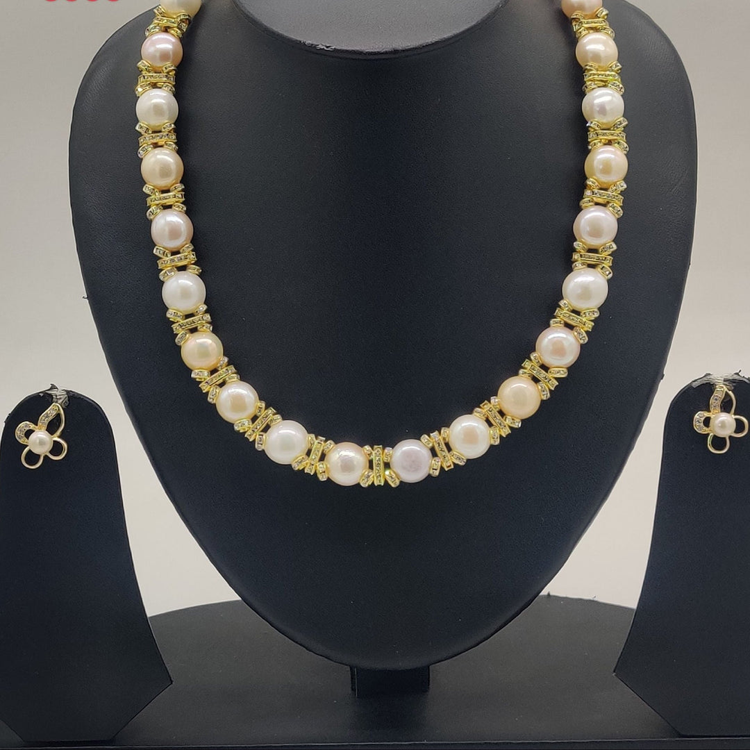 Golden Bloom Pearl Fancy Pendent Set | SHOBITAM