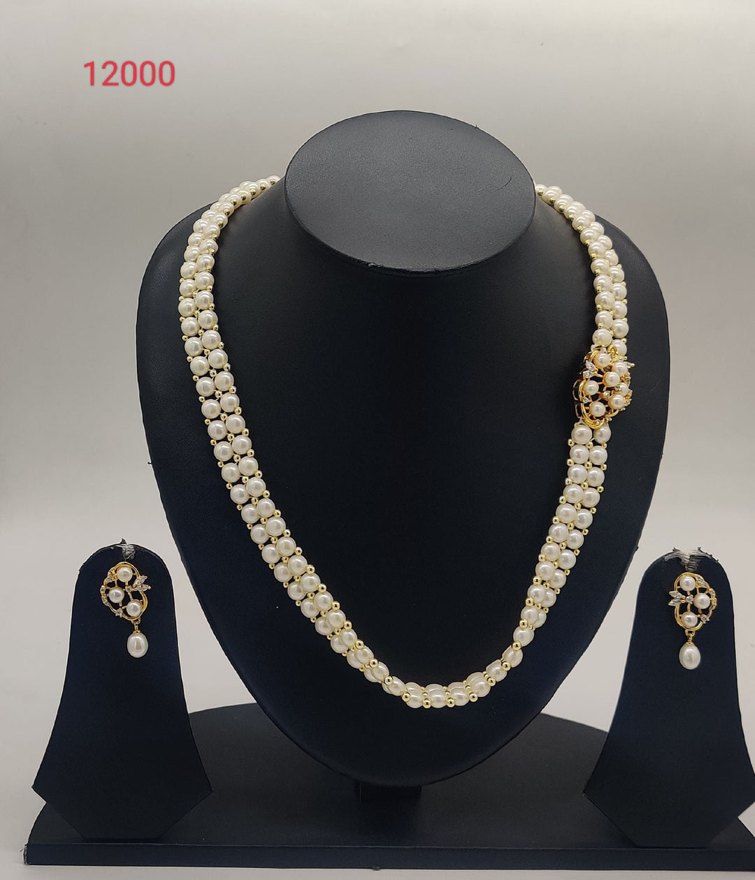 Golden Drop Pearls Broach Set | SHOBITAM