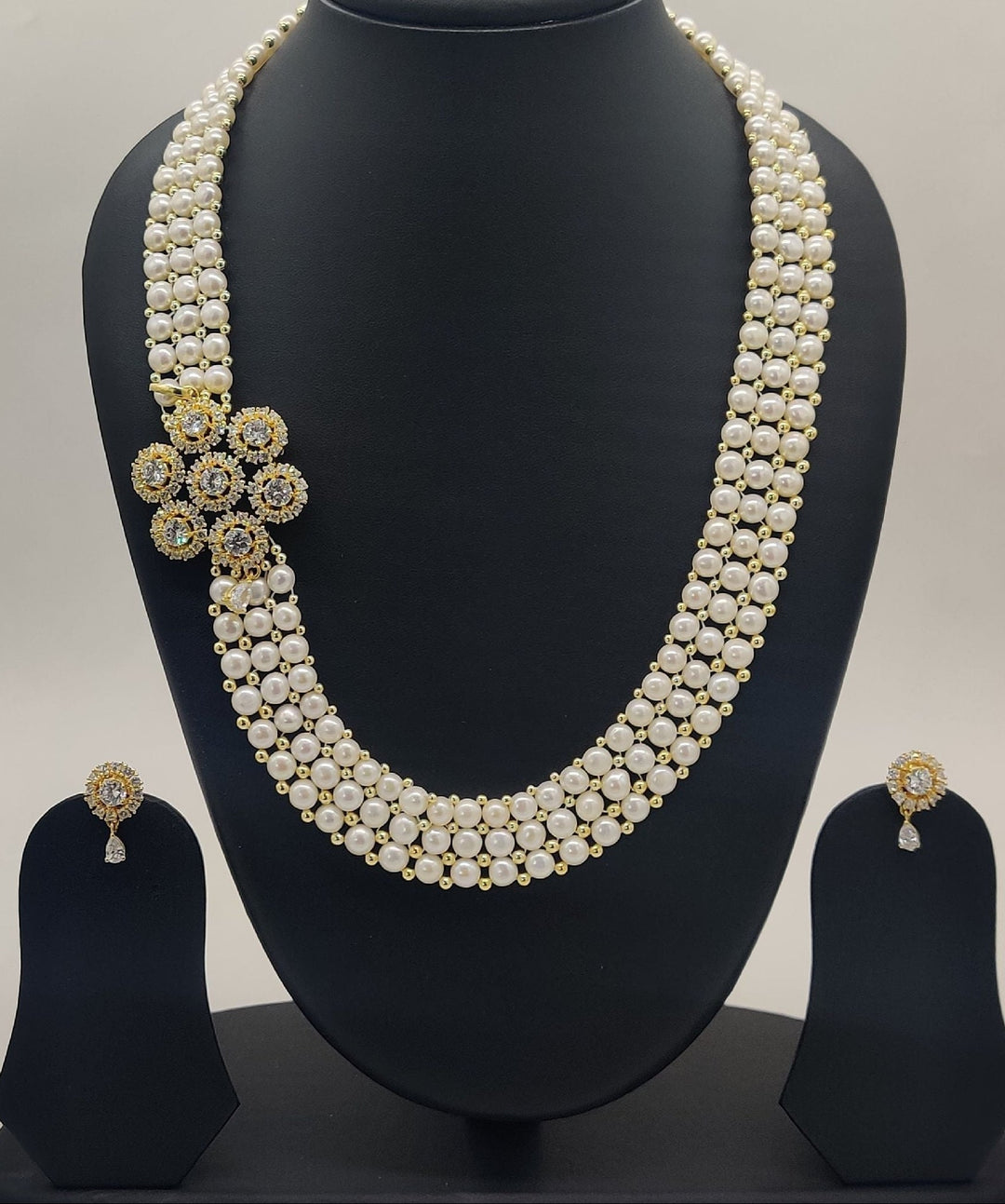 Floral Whisper Pearls Broach Set | SHOBITAM