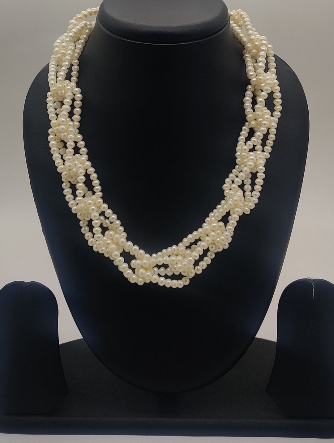 Braided Freshwater Pearl Statement Necklace | SHOBITAM
