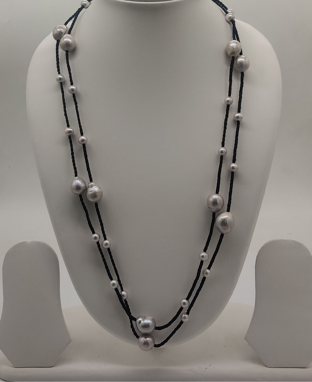 Shadow Pearl Cascade Fancy Necklace | SHOBITAM