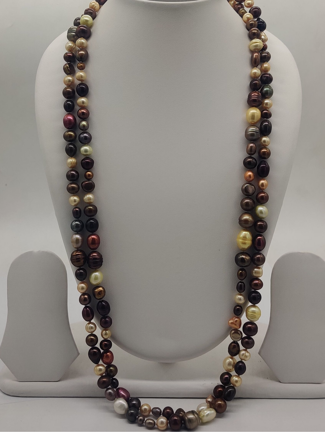 Sunset Bloom Pearl Strand Fancy Necklace | SHOBITAM