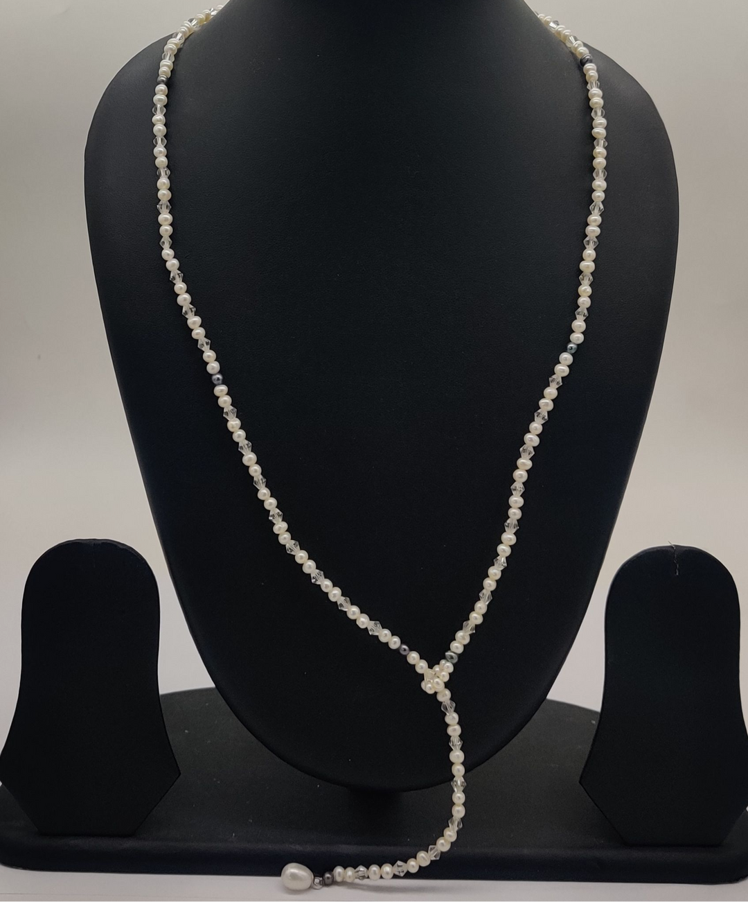 Moonfall Lariat Pearl Fancy Necklace | SHOBITAM