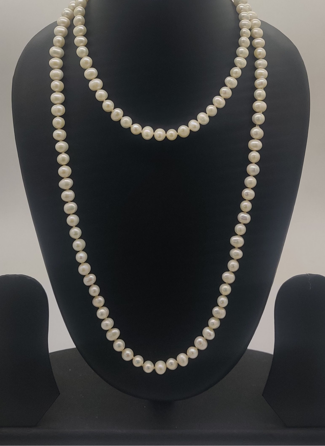 Long Oval Freshwater Pearl Necklace | SHOBITAM