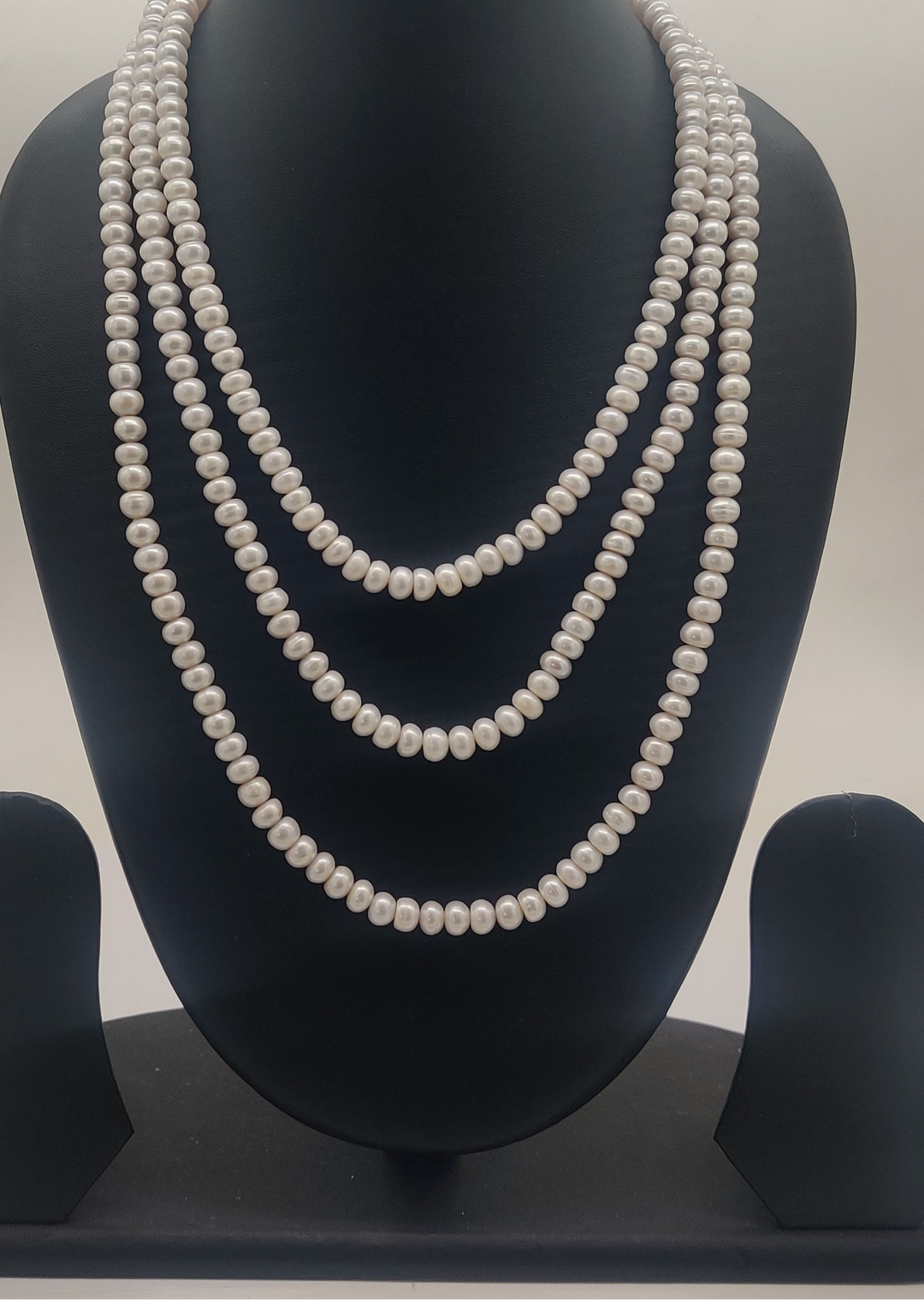 Triple-Strand Freshwater Pearl Necklace | SHOBITAM