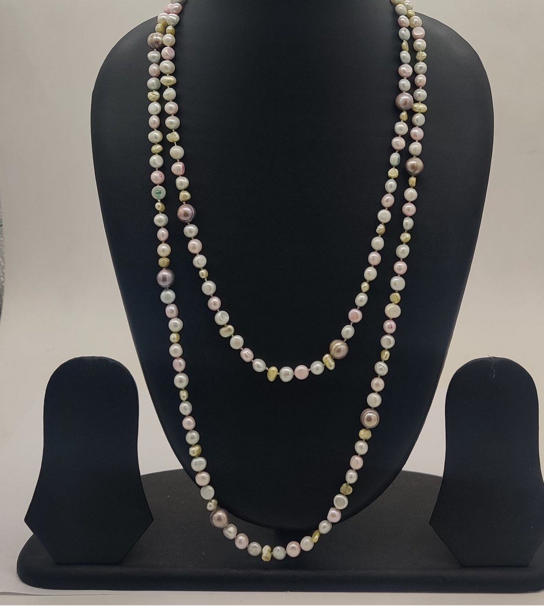 Rainbow Ripple Pearl Set Fancy Necklace | SHOBITAM