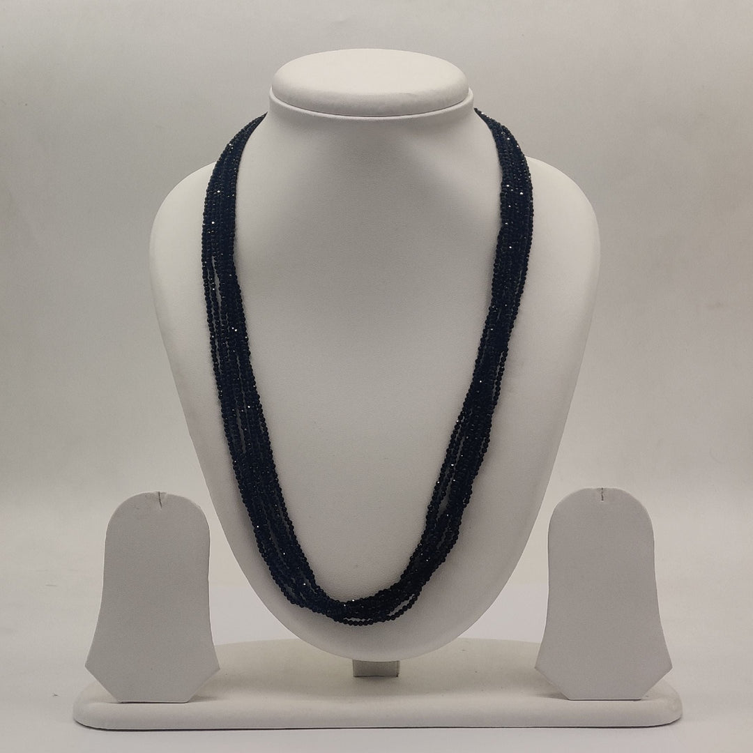 Midnight Whisper Layered Black Beaded Stone Necklace | SHOBITAM