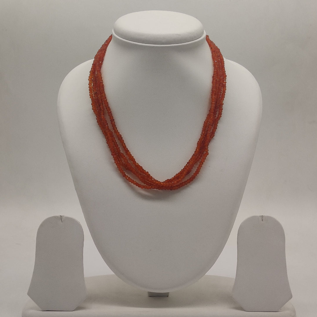 Red Radiance Multi-Strand Coral Stone Necklace | SHOBITAM