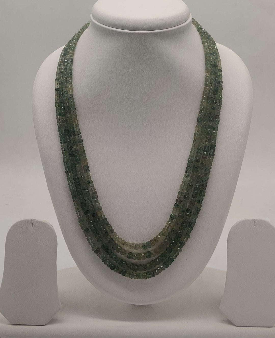Emerald Majesty Multi-Strand Stone Necklace | SHOBITAM