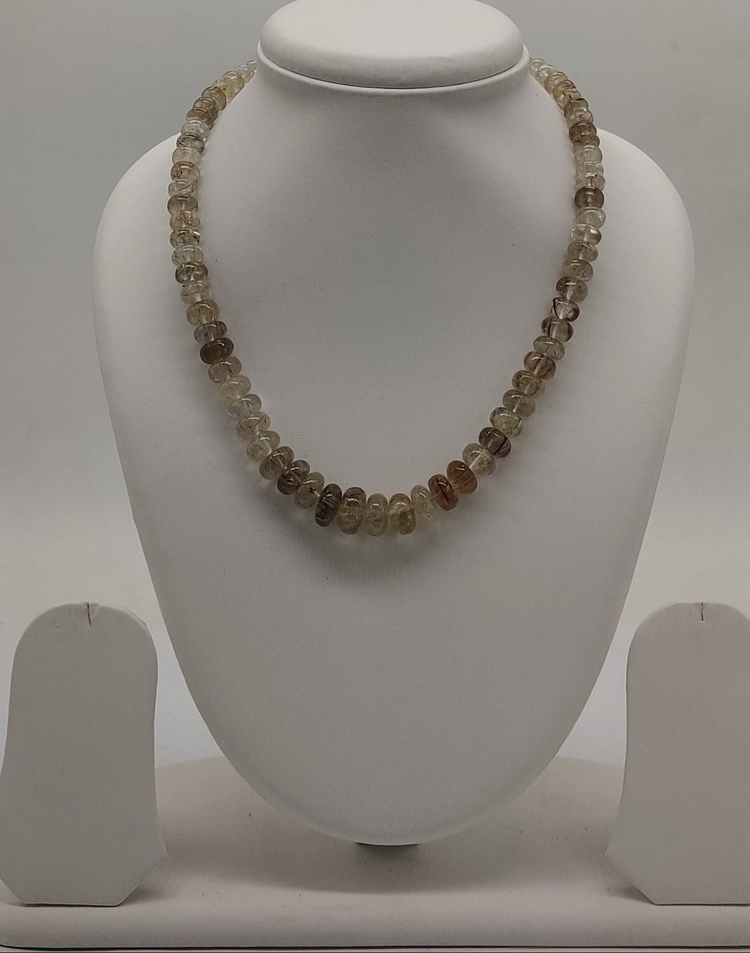Earth Tones Brown and Translucent Faceted BeadStone Necklace | SHOBITAM