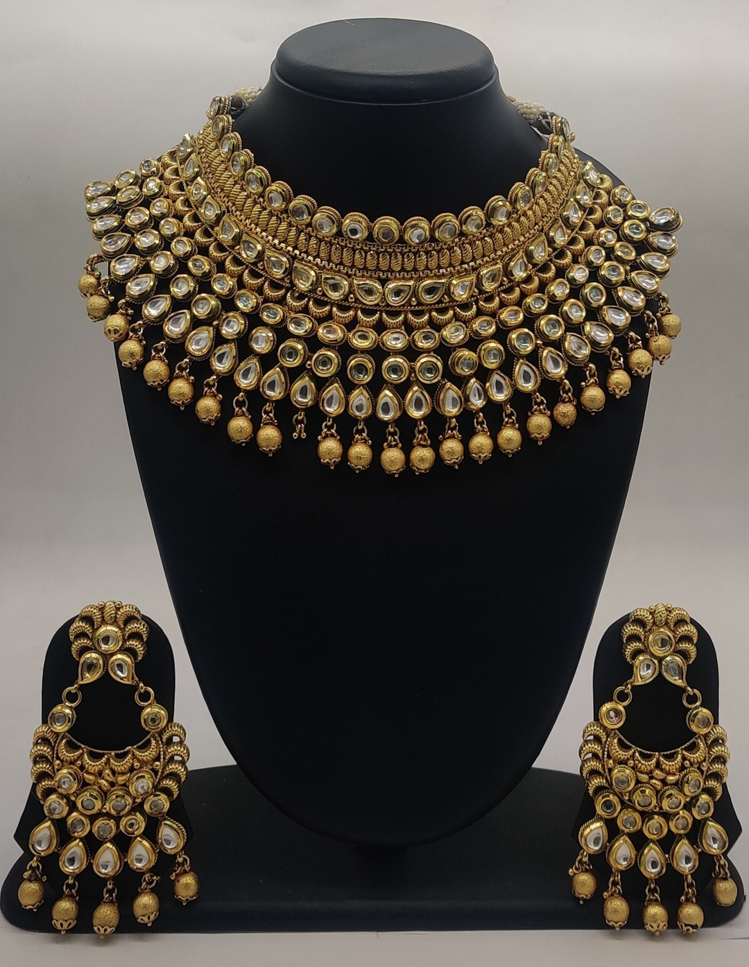 Fancy Necklace Set With Gold Polish | SHOBITAM