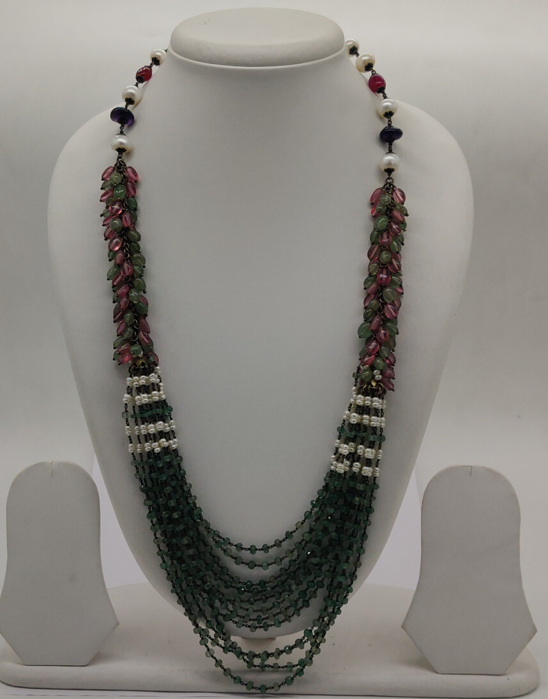 Multi-Strand Necklace with Pearls | SHOBITAM