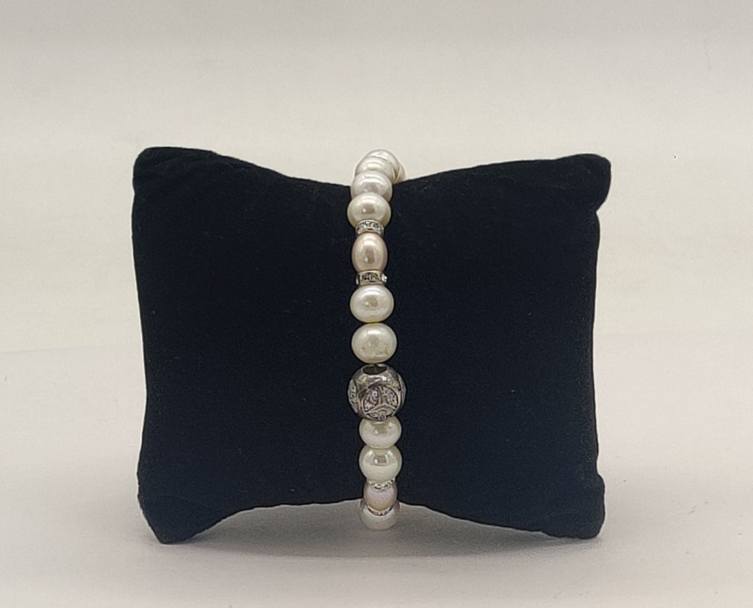 White Pearl Bracelet | SHOBITAM