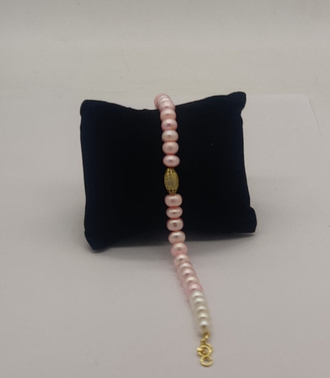 Pink and White Freshwater Pearl Bracelet | SHOBITAM