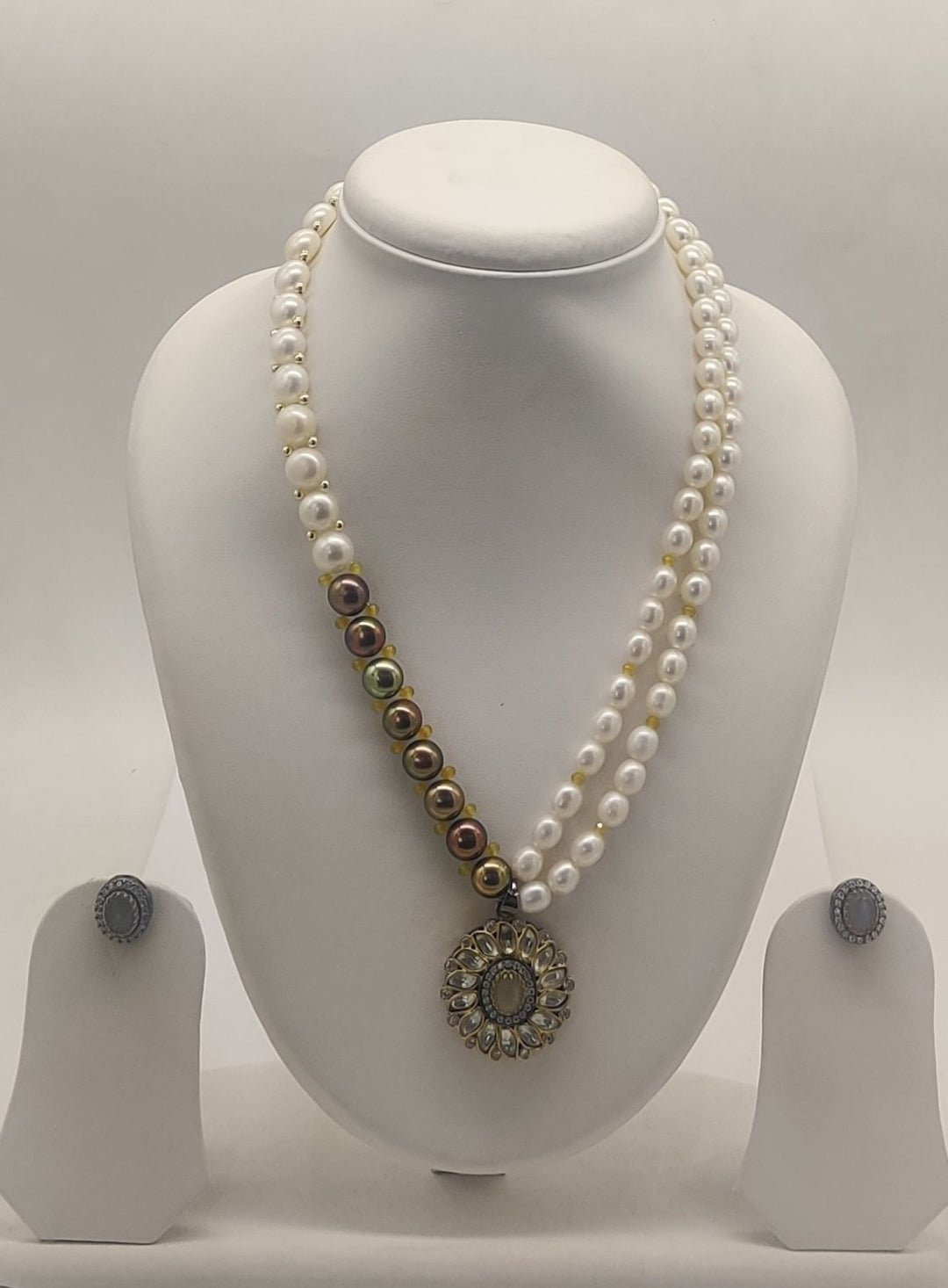 Pearl Heritage Circle Necklace Set | SHOBITAM