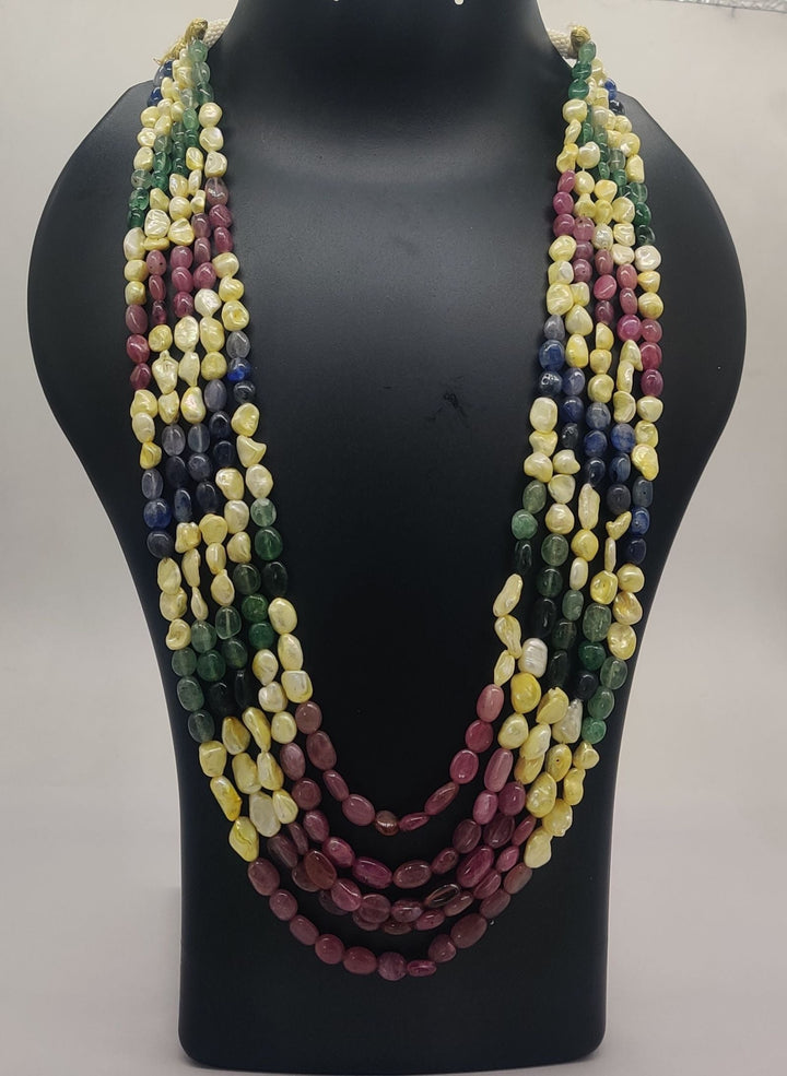 Carnival of Gems Multicolor Festival Necklace | SHOBITAM
