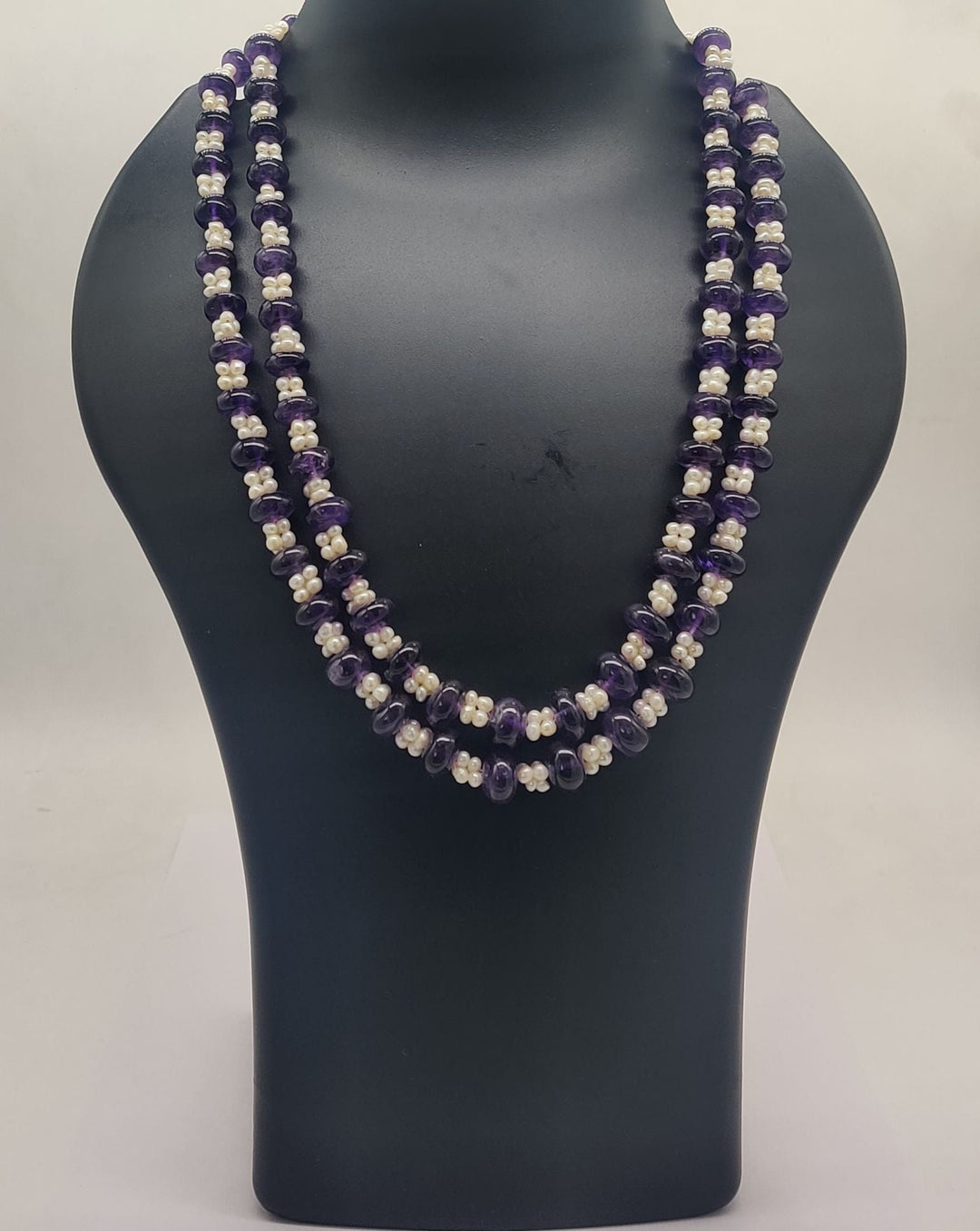Lavender Grace Beaded Pearl Necklace | SHOBITAM