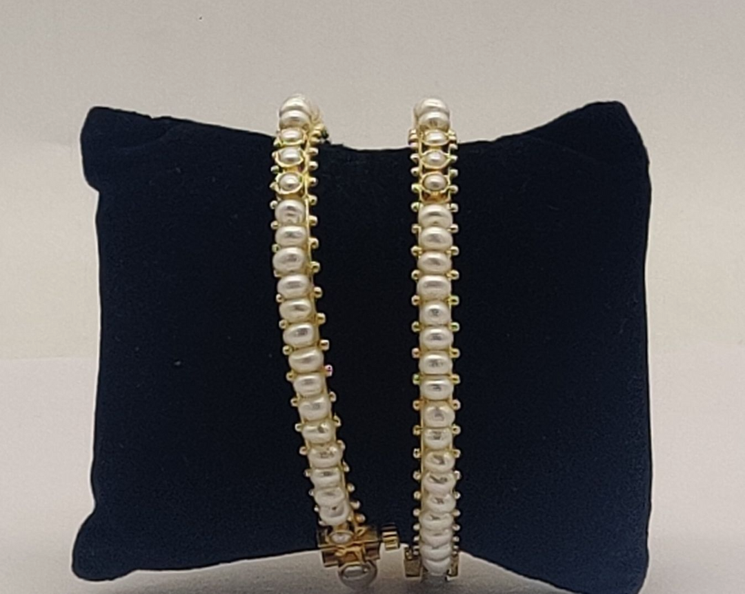 Semi-Precious Pearl Bangles | SHOBITAM