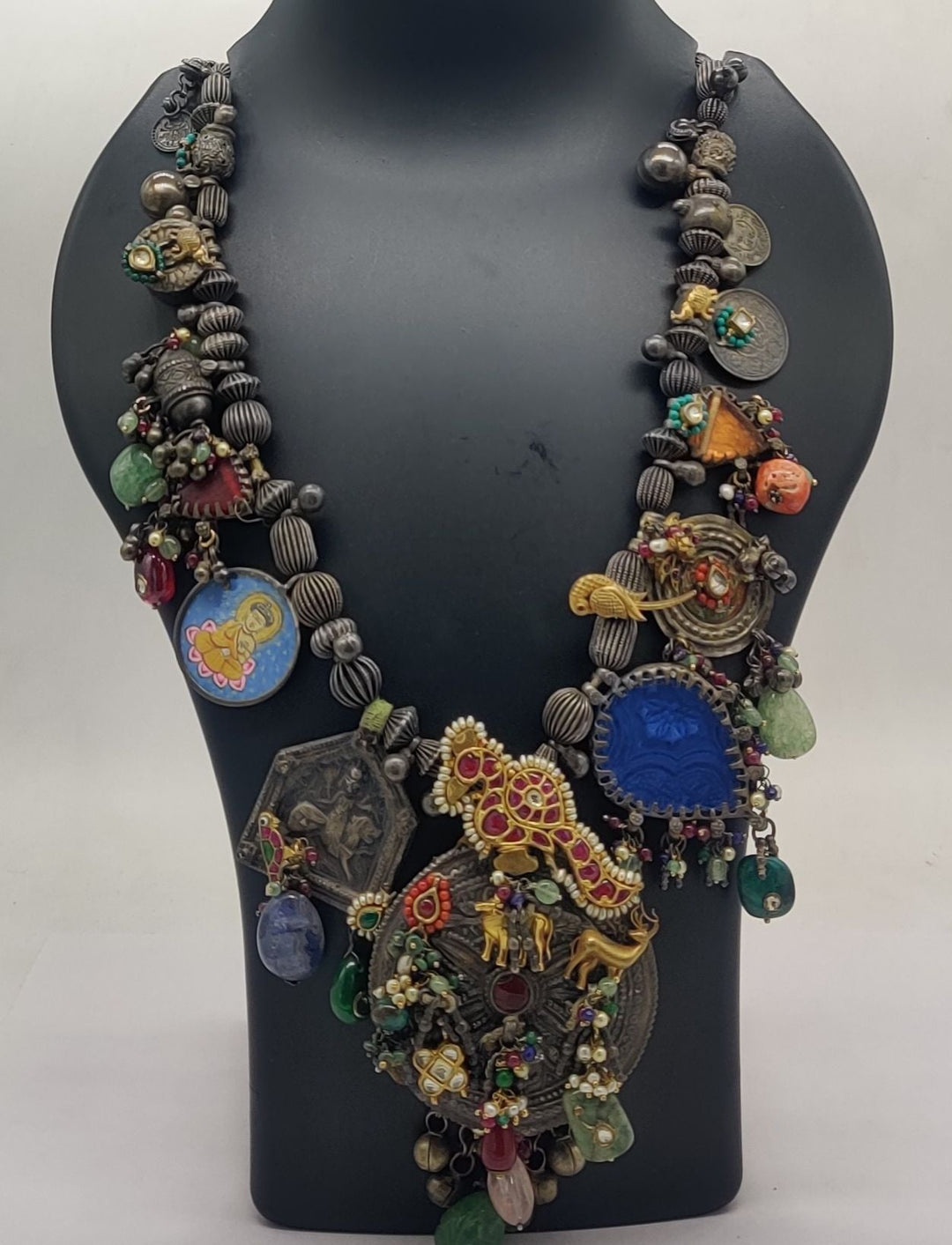92.5 oxidized silver, Adikriti Tribal Heritage Necklace | SHOBITAM