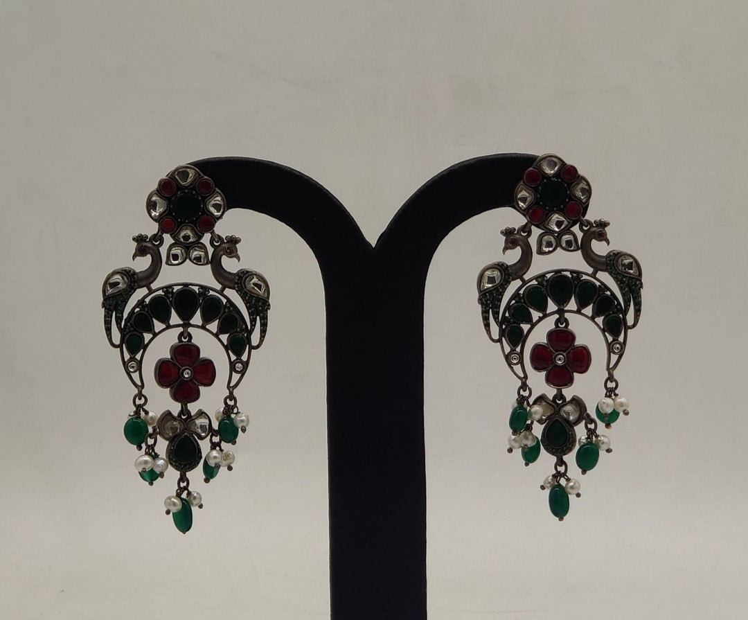92.5 Silver Moon Peacock Hangings | SHOBITAM