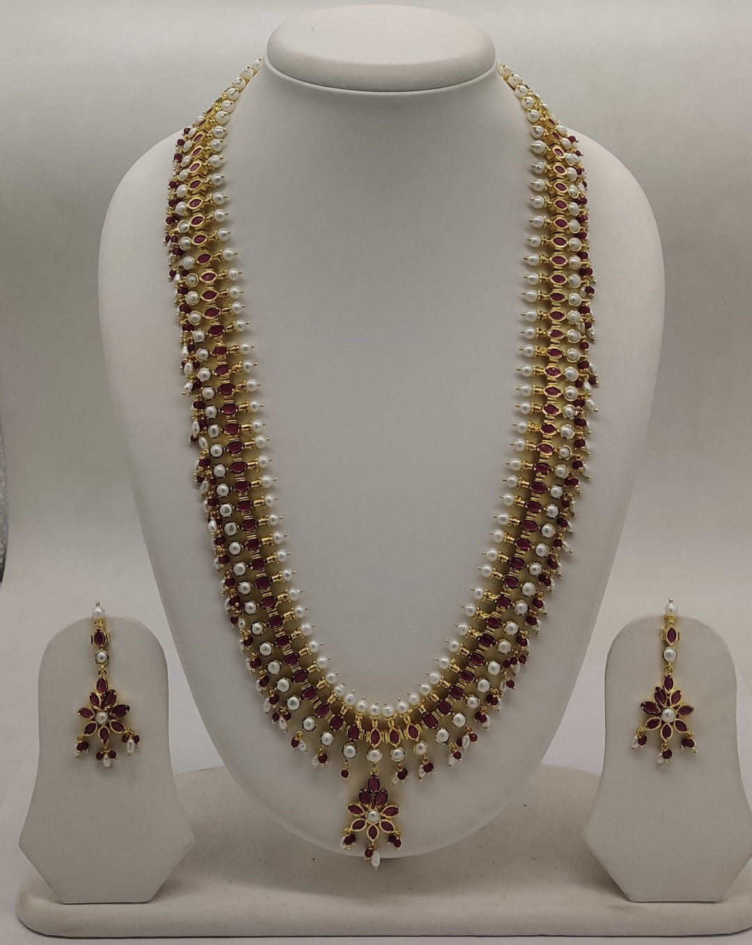Traditional Pearl pendant Necklace | SHOBITAM