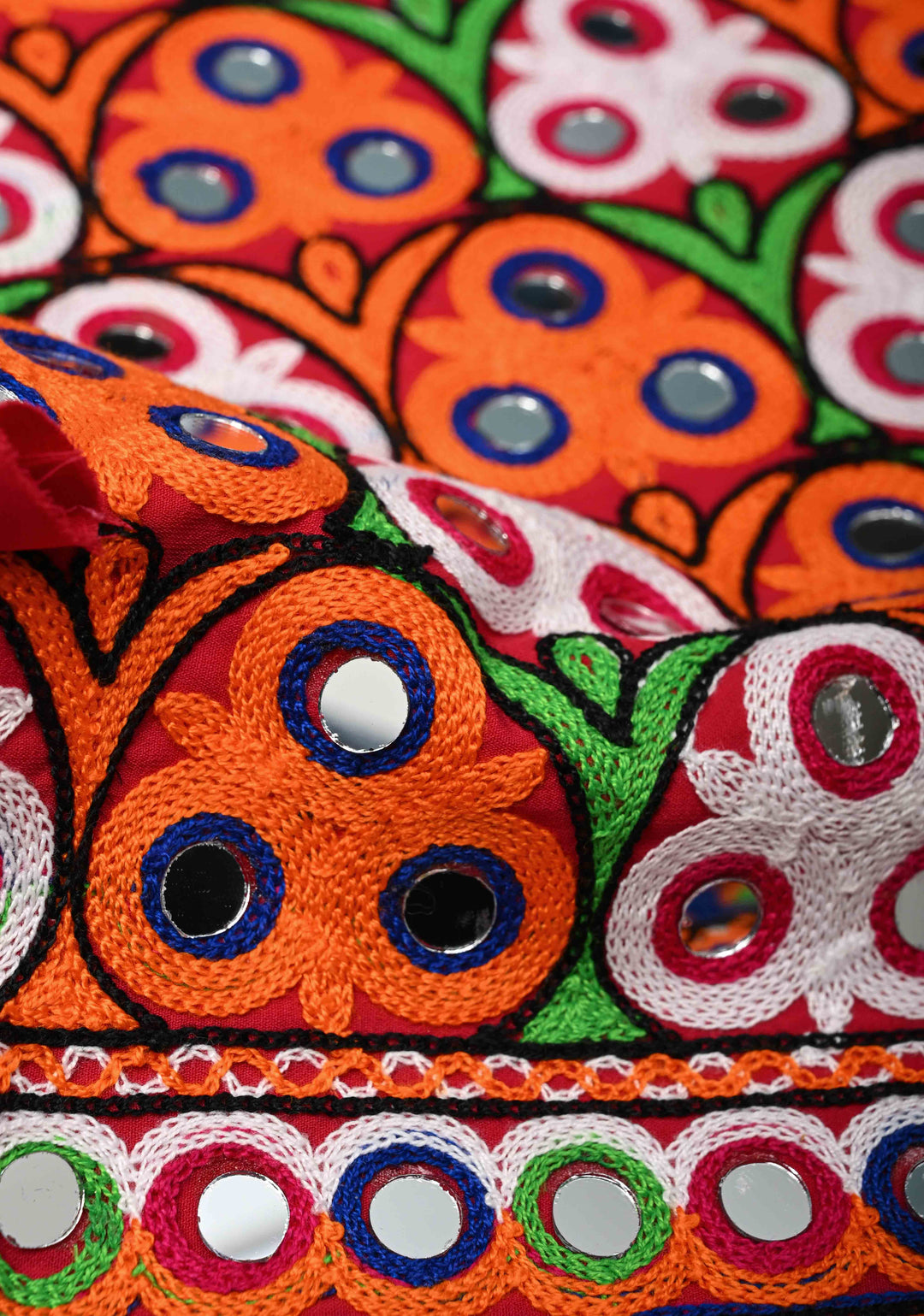 L Size Mens Waist Coat With Machine Embroidered and Kutch Mirror Work | SHOBITAM