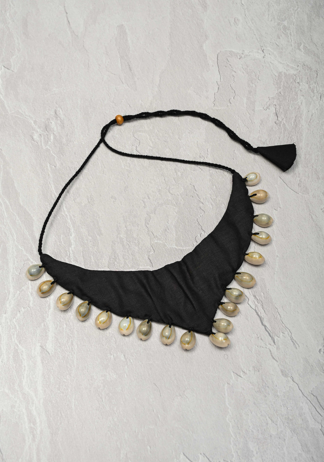 Kutchi Multicolor Hand Embroidery Neckpeice with Mirror work and Cowry Shells Dangles