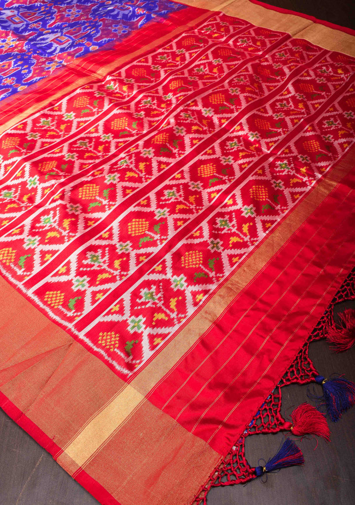 Ambari Ikkat Pure SIlk Saree with Elephant Motifs and Zari Border I SILK MARK CERTIFIED
