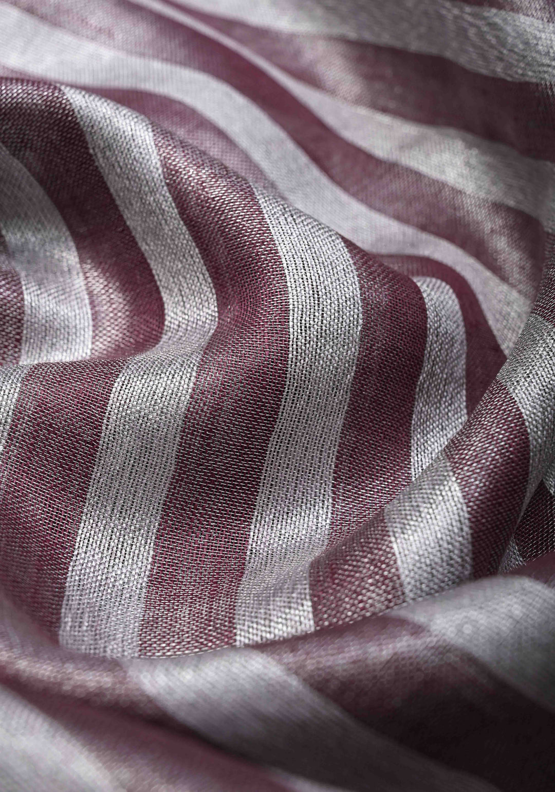 Plum and Silver Alternating Linen and Tissue