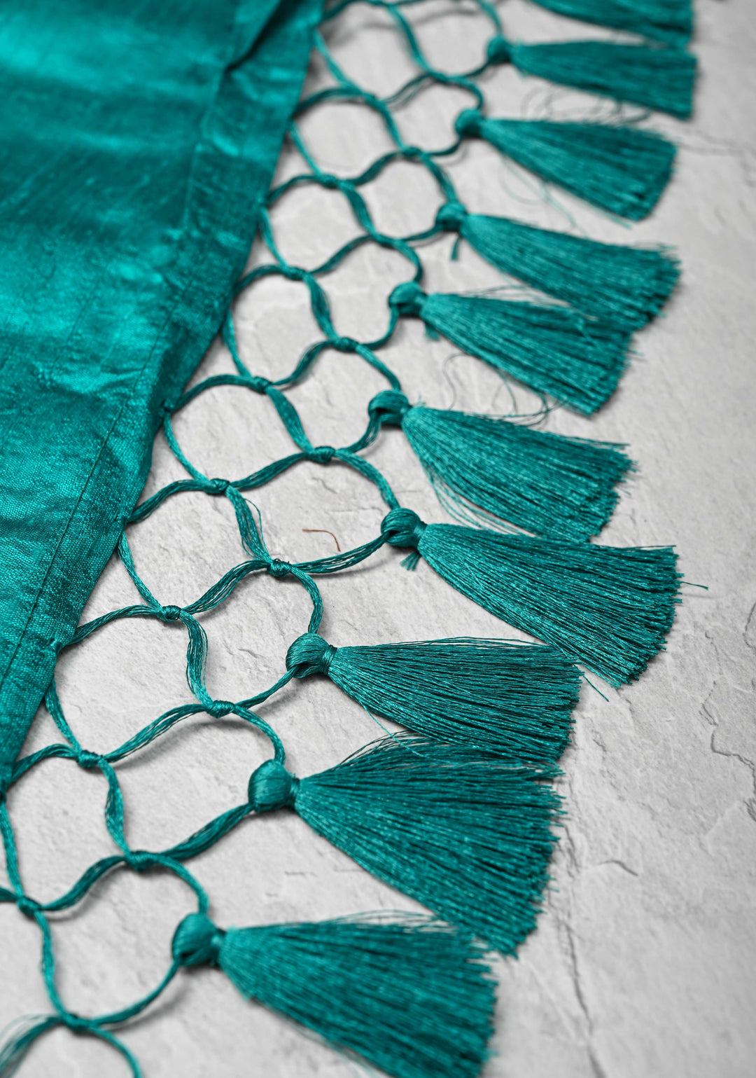 Teal Banarasi Raw Silk Saree with Antique Zari Buttas and Zari Border | SILK MARK CERTIFIED