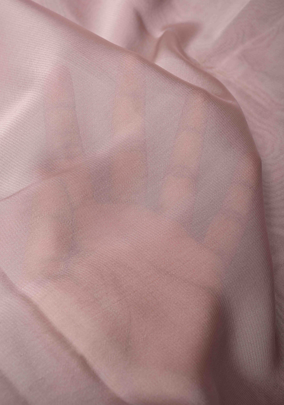 Mauve Shimmer Organza Saree with Hand-Painted Blooming Rose Cascade