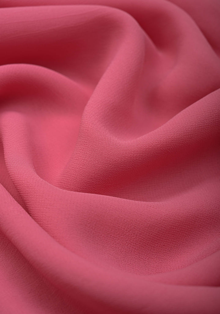 Pink Kashmiri Aari Georgette Saree with Floral Embroidery