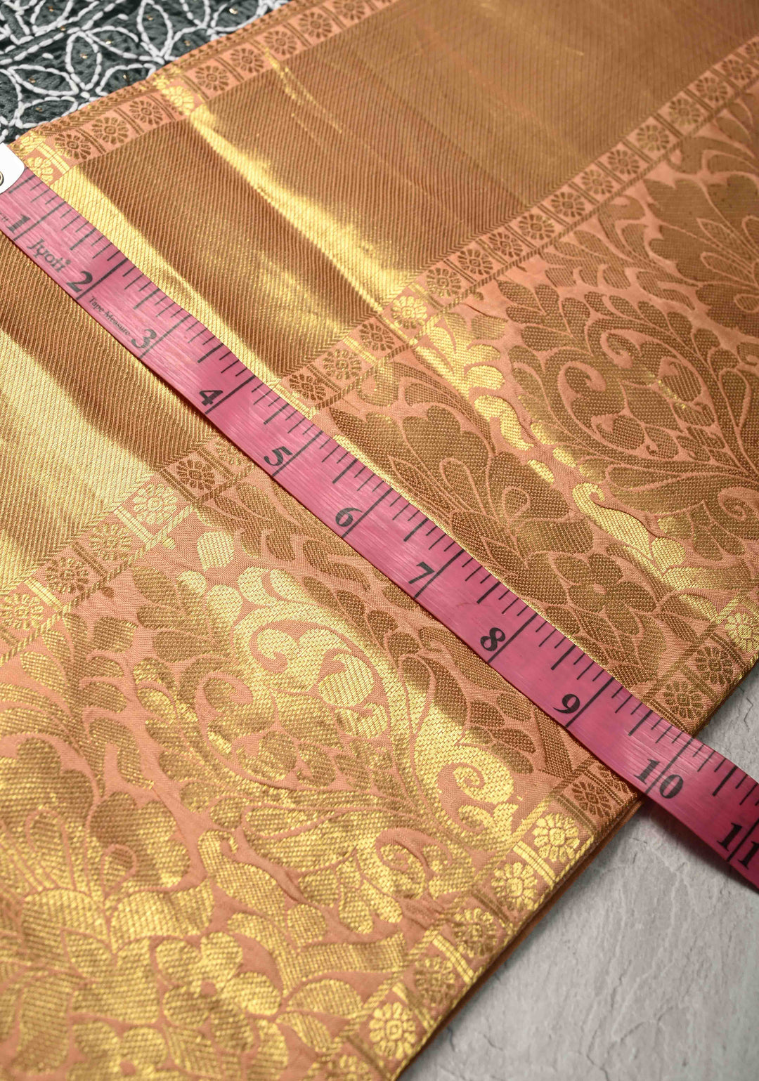 Dark Green Fusion Saree with Full Jaal Hand Chikankari, Mukeish work with Pure Silk Kanjivaram Zari Borders and Grand Pallu