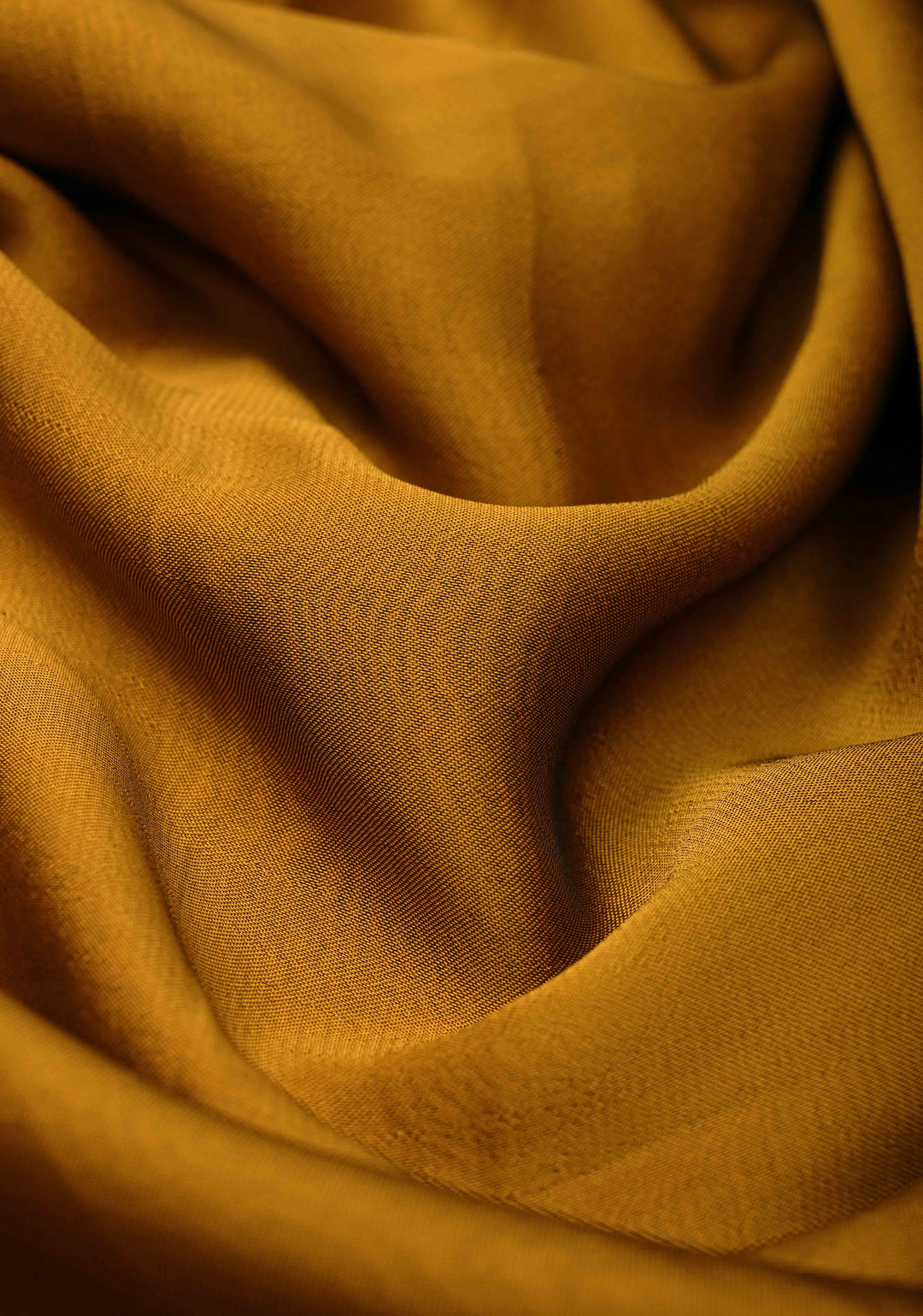 Ochre  Georgette Saree Floral  Hand Painted ,No Blouse Piece