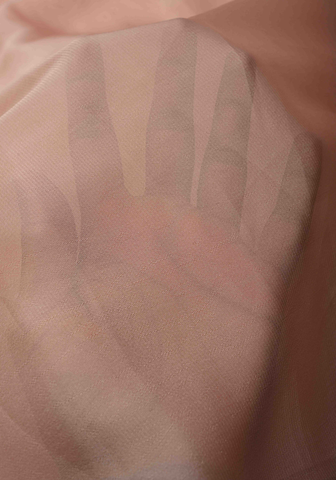 Blush Pink Chiffon Saree with Conch Shell Hand Painted , No Blouse Piece