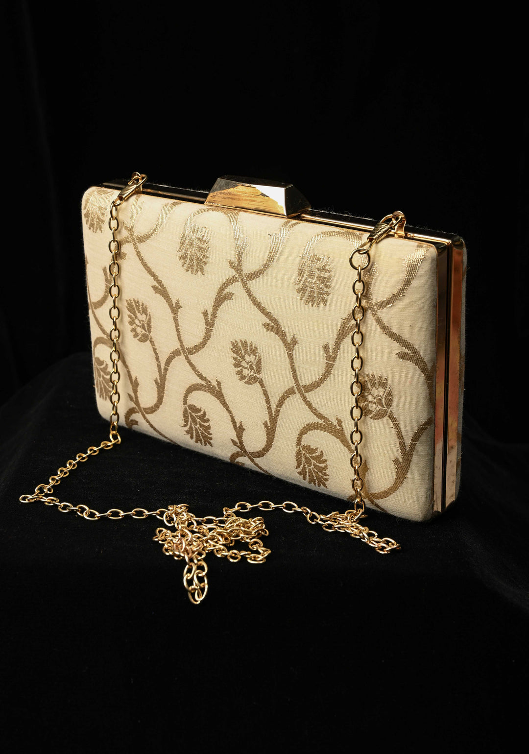 Clutch : Champagne Flora 2 in 1 Clutch
