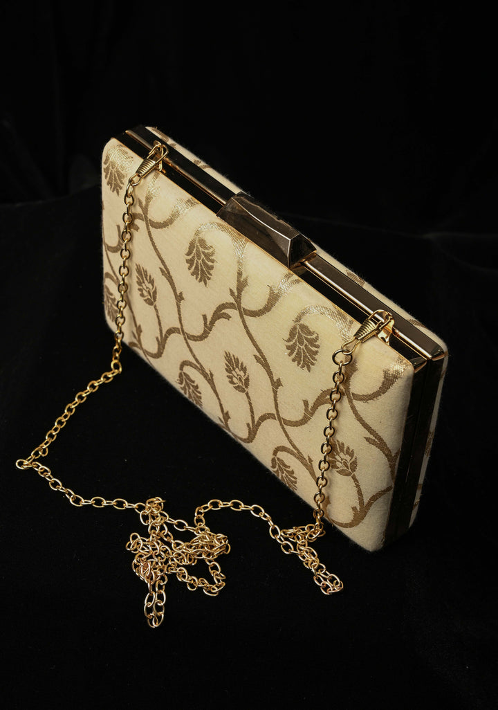 Clutch : Champagne Flora 2 in 1 Clutch