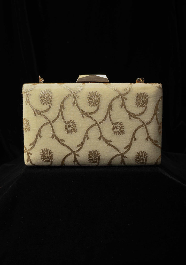 Clutch : Champagne Flora 2 in 1 Clutch