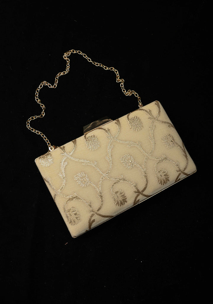 Clutch : Champagne Flora 2 in 1 Clutch