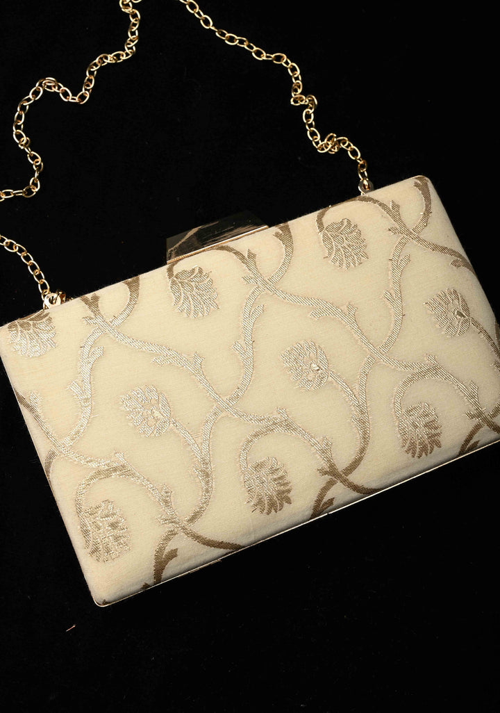 Clutch : Champagne Flora 2 in 1 Clutch