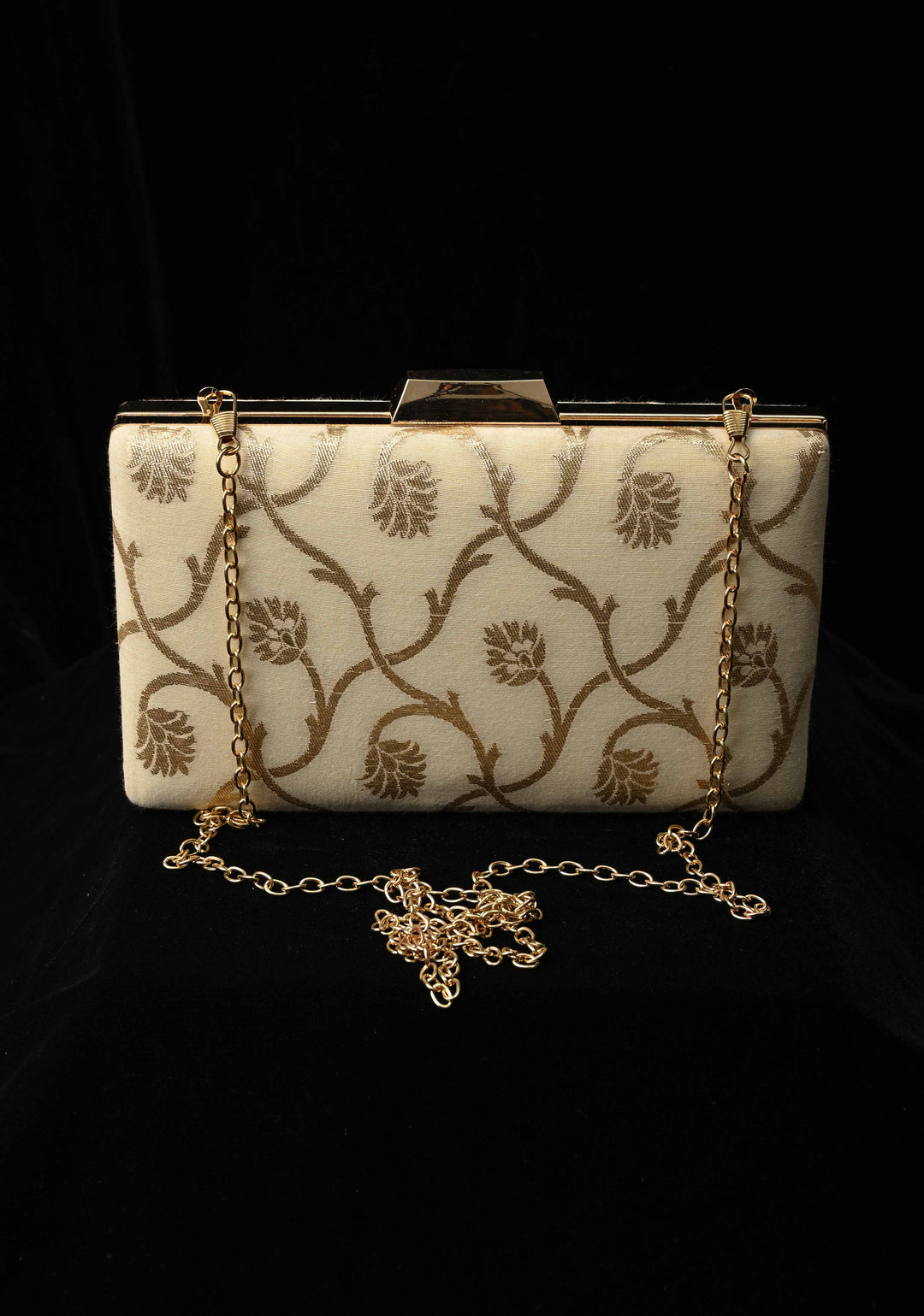 Clutch : Champagne Flora 2 in 1 Clutch