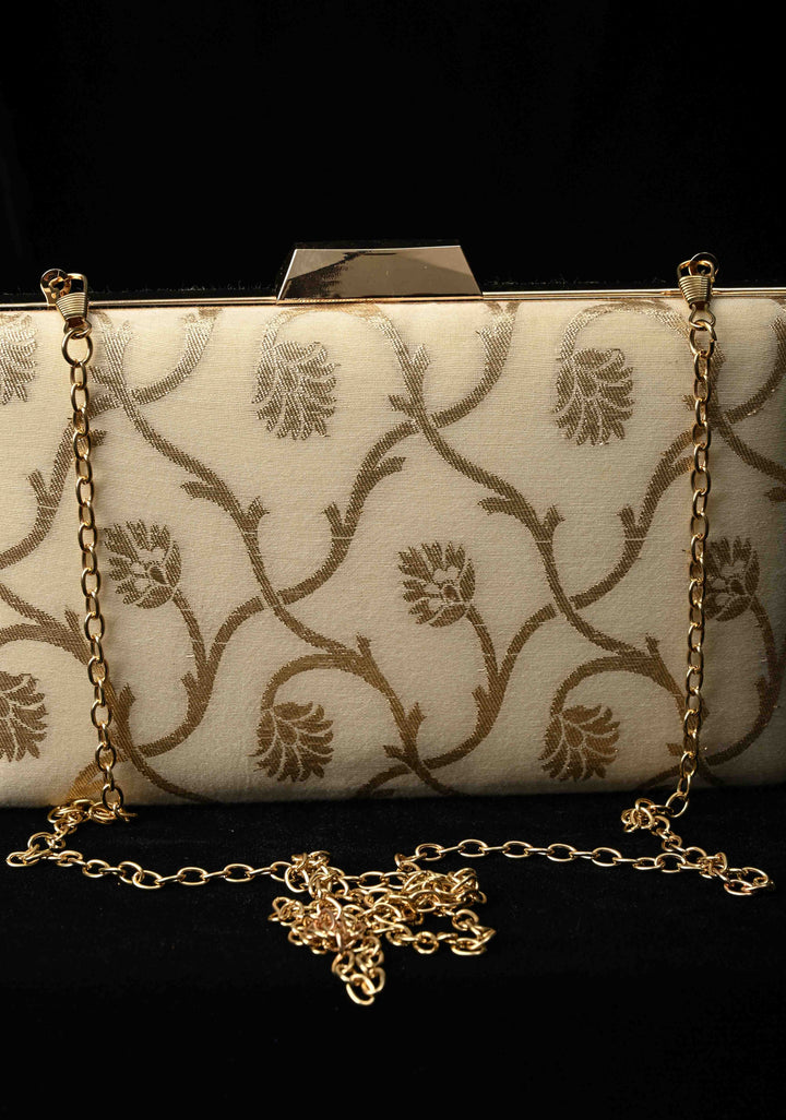 Clutch : Champagne Flora 2 in 1 Clutch