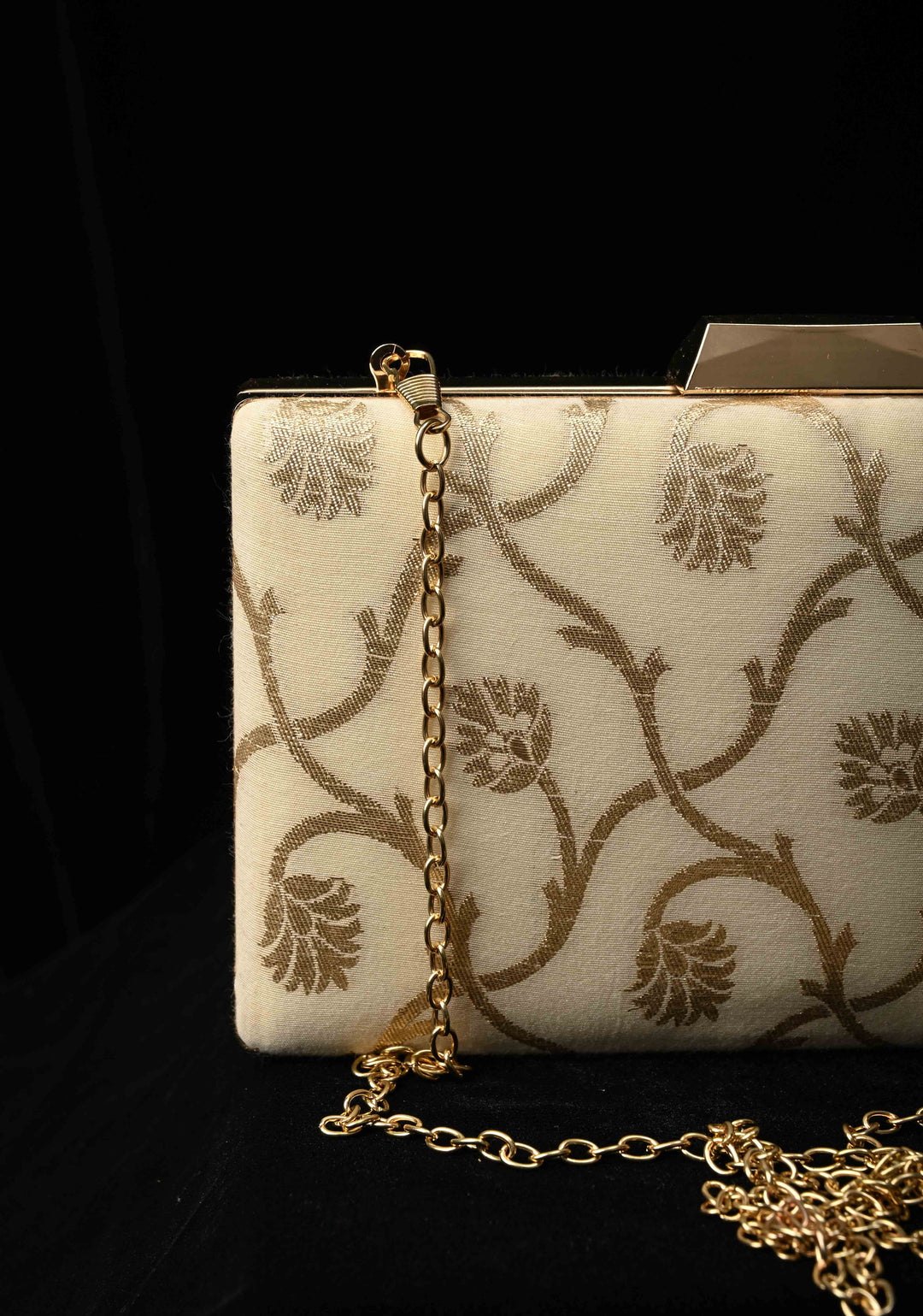 Clutch : Champagne Flora 2 in 1 Clutch