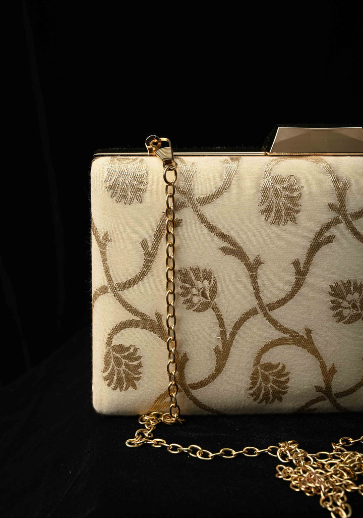 Clutch : Champagne Flora 2 in 1 Clutch
