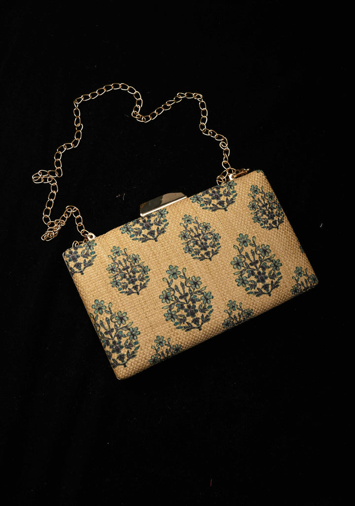 Clutch : The Moroccan Garden Clutch in Gold
