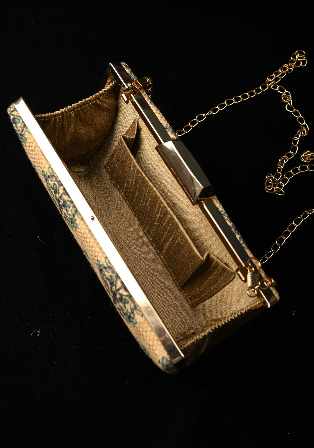 Clutch : The Moroccan Garden Clutch in Gold