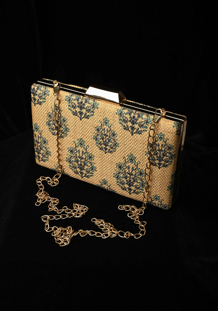 Clutch : The Moroccan Garden Clutch in Gold