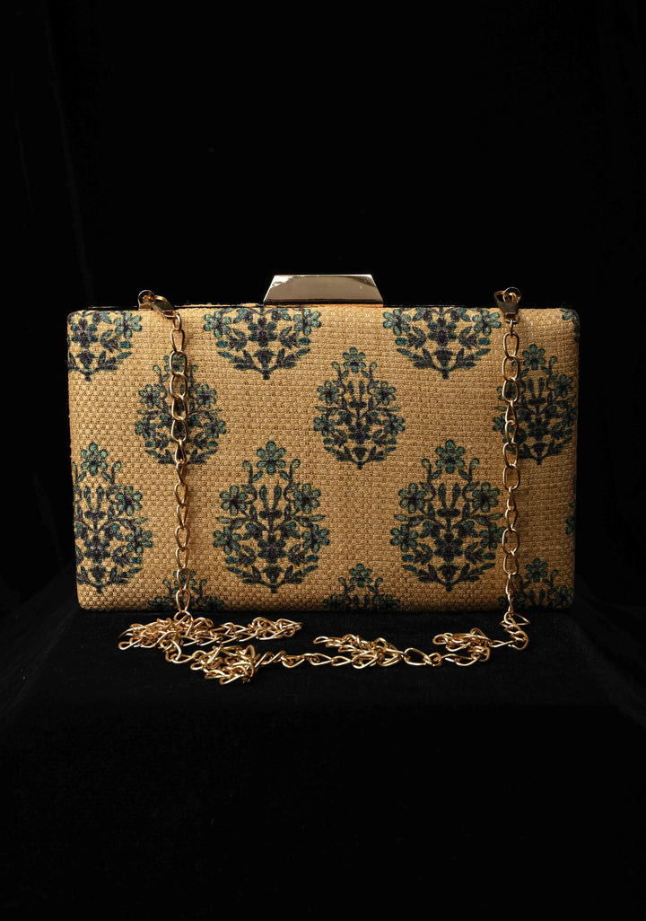 Clutch : The Moroccan Garden Clutch in Gold