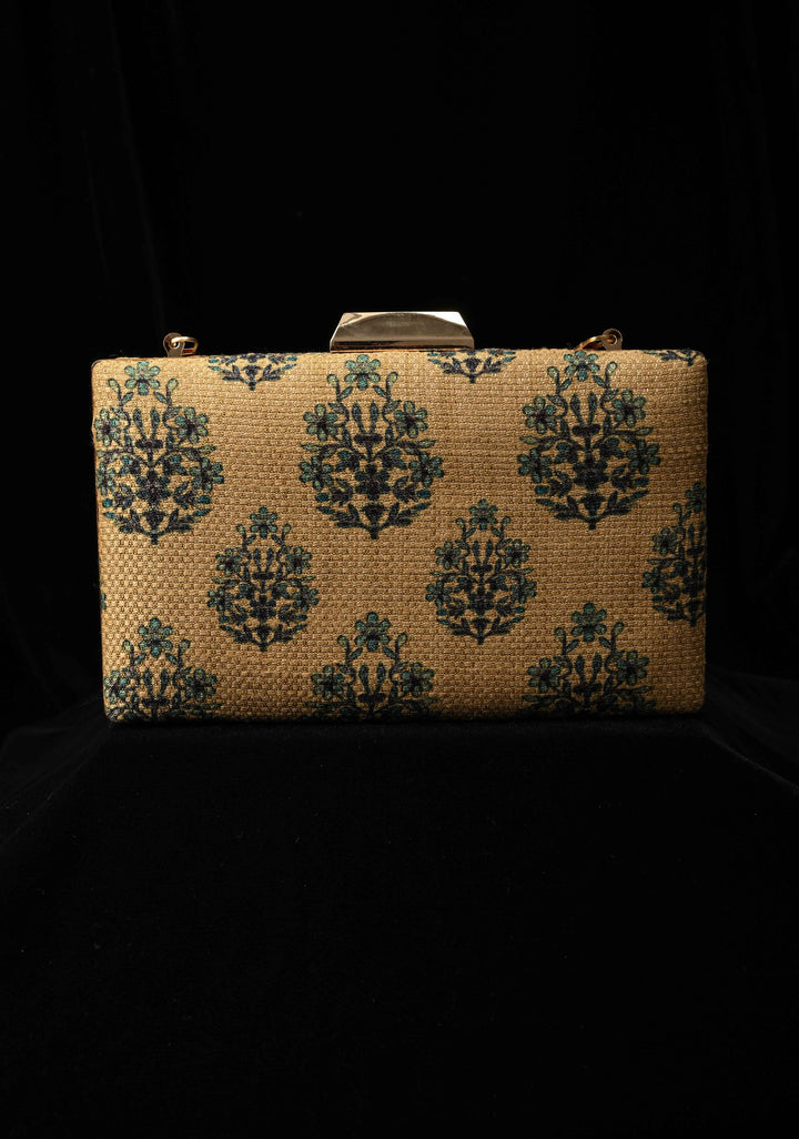 Clutch : The Moroccan Garden Clutch in Gold