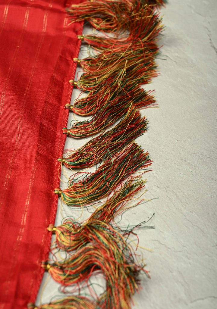 Bottle Green Pochampally Ikkat Pure Silk Saree with Geometric Design and Tissue Zari Border | SILK MARK CERTIFIED